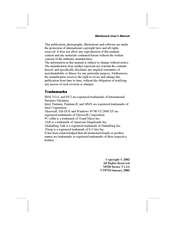AMI M920LR User Manual