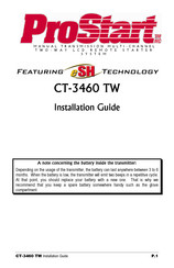 ProStart CT-3460 TW Installation Manual