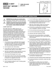 U-Line SHOP-VAC H-8097 Manual