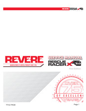 Revere Rescue Racer X 2.0 Service Manual