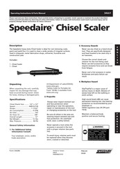 Speedaire Chisel Scaler Operating Instructions & Parts Manual