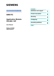 Siemens FM 458-1 DP User Manual