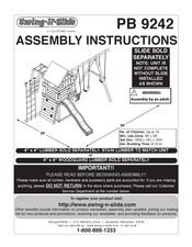Playcore Swing-N-Slide PB 9242 Assembly Instructions Manual