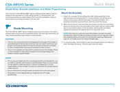 Crestron CSA-ARCH5-BRKT-DUAL-CPLR Quick Start Manual