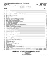 J.P. Instruments EDM-350 Approved Installation Manual