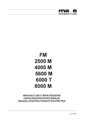 Mase 6000 T Usage And Maintance Manual