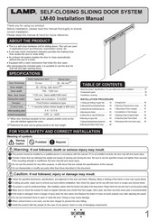 Sugatsune LAMP LM-80 Installation Manual