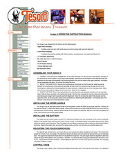 Tesoro Amigo II Operator's Instruction Manual