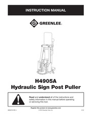 Greenlee H4905A Instruction Manual