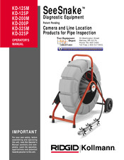 Ridgid Kollmann SeeSnake KD-325P Operator's Manual