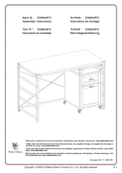 Walker Edison D48AIFC Assembly Instructions Manual