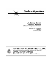 NEW BRUNSWICK SCIENTIFIC LN2 Manual To Operations