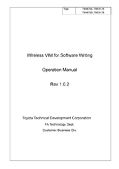 Toyota TM5317B Operation Manual