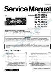 Panasonic SC-AKX77PN Service Manual
