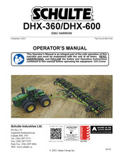 Schulte DHX-360 Operator's Manual