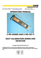 CBS C-RD-CAT-F Operating Manual