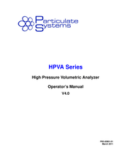 Particulate Systems HPVA Series Operator's Manual