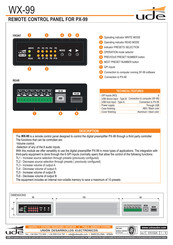 Ude WX-99 Manual