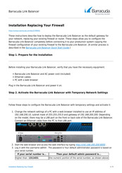 Barracuda Link Balancer Installation