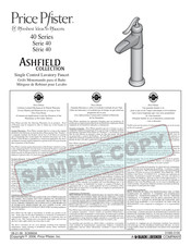 Black & Decker Price Pfister Ashfield 40 Series Manual