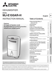 Mitsubishi Electric MJ-E100AR-H Instruction Manual