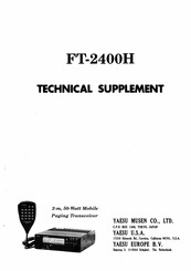 Yaesu FT-2400H Technical Supplement