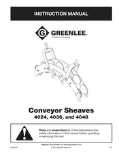 Textron Greenlee 4036 Assembly Instructions, Illustrations & Parts List