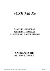 Ambassade CSE 740 E General Manual