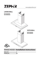 Zephyr VISTA WALL DVS-E30ASSX Installation Instructions Manual