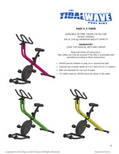 Aqua Creek Tidal Wave Manual