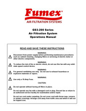 Fumex GS3-200 Series Operation Manual