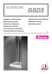 Ravak GLASSLINE GSD3 Assembly Instructions Manual