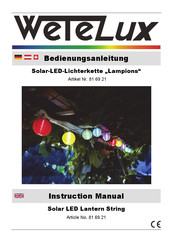 Wetelux 81 69 21 Instruction Manual