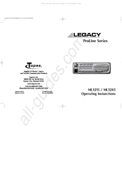 Legacy ML-3215 Operating Instructions Manual