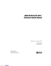 Analog Devices ADSP-BF706 EZ-KIT Mini Manual