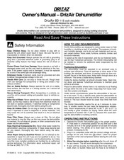 Dri-Eaz DrizAir 80 Owner's Manual
