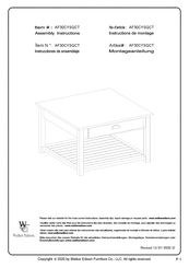 Walker Edison AF30CYSQCT Assembly Instructions Manual