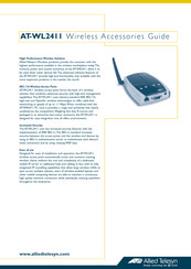 Allied Telesis AT-WL2411 Accessories Manual