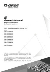 Gree GMVVQ450WM/C-X Owner's Manual