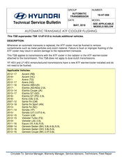 Hyundai 18-AT-008 Technical Service Bulletin