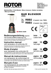 ROTOR RBB2 Instruction Manual