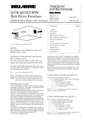 NuAire QUIETWIN QTRD Installation And Maintenance Manual