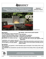 Regency Fireplace Products Plateau PTO30-LP11 Owners & Installation Manual