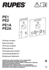 Rupes PE2 Start-Up, Operating And Maintenance Instructions