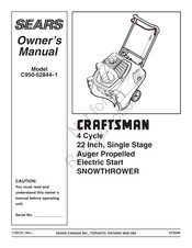 Craftsman C950-52844-1 Owner's Manual