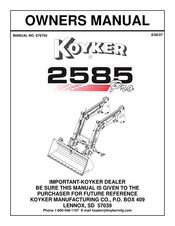 Koyker Pro 2585 Owner's Manual