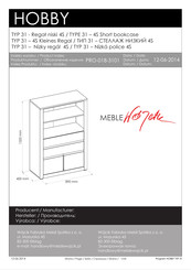 Meble Wojcik HOBBY PRO-018-3101 Assembly Instructions Manual