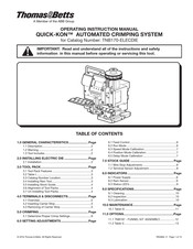 Thomas&Betts TNB177T04 Operating Instructions Manual