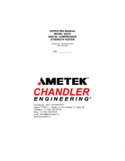 Ametek Chandler Engineering 4207D Operating Manual