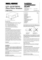NuAire QUIETWINS QTI 7 Installation And Maintenance Manual